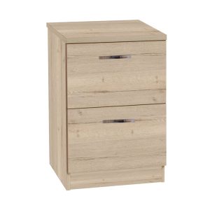 2 drawer filing cabinet in white halifax oak