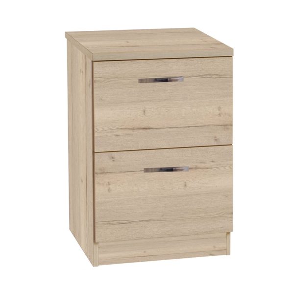 2 drawer filing cabinet in white halifax oak