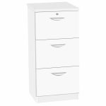 3 drawer filing cabinet white