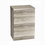 3 drawer filing unit filing cabinet wood in grey