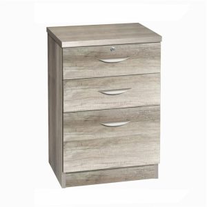 3 drawer filing unit filing cabinet wood in grey