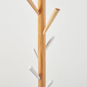 coat stand wood close up