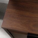 home office desk walnut close up of desk top