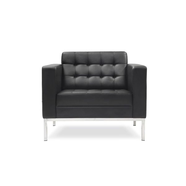 italian style black leather sofa