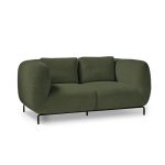 contemporary reception seating 2 seater green