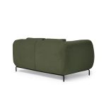 reception sofa in green fabric 2 seater back view