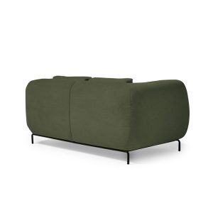 reception sofa in green fabric 2 seater back view