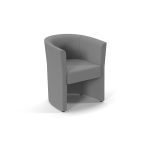 reception tub chair in grey fabric