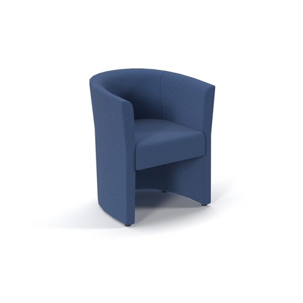 reception tub chair in blue fabric