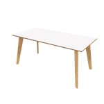 wood dining table with oak/white top