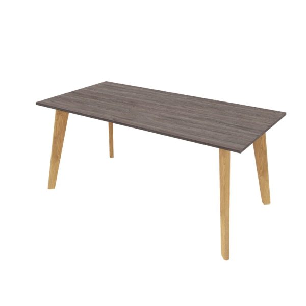 wood dining table with grey oak top
