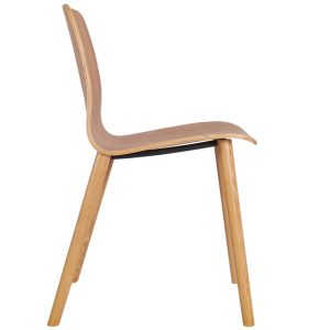 wooden cafe chair side view