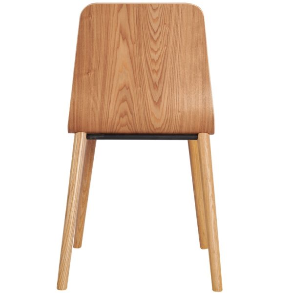 wooden cafe chair back view