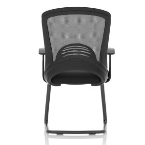 cantilever frame visitor chair black back view