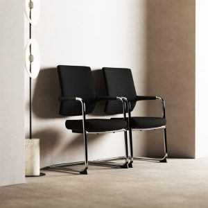 cantilever visitor chair black