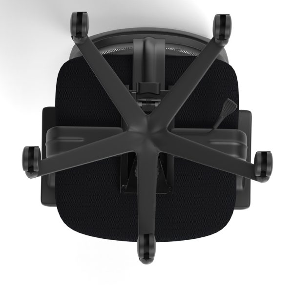mesh back office chair black view from underneath