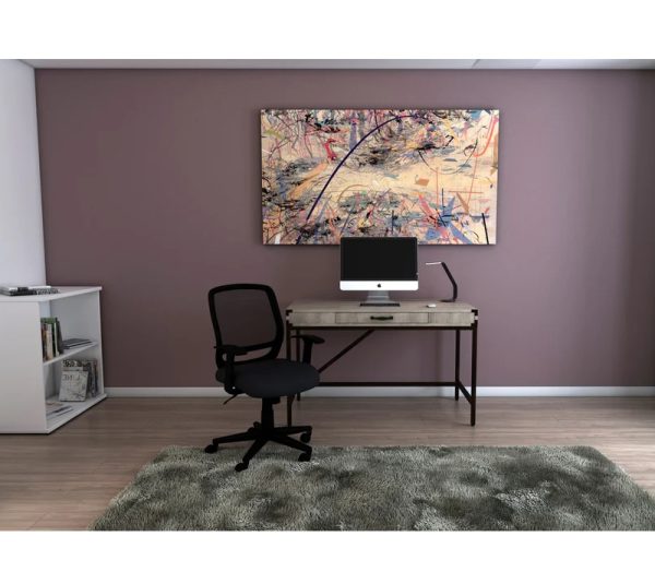 mesh back office chair black in home office