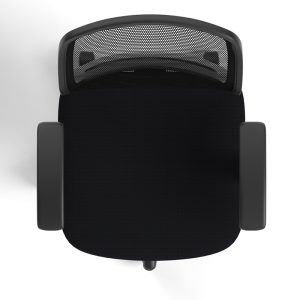 mesh back office chair black top view