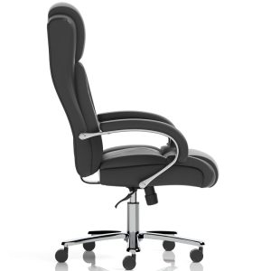 office heavy duty chair black pu side view