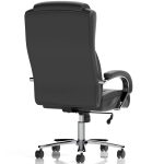 office heavy duty chair black pu back view