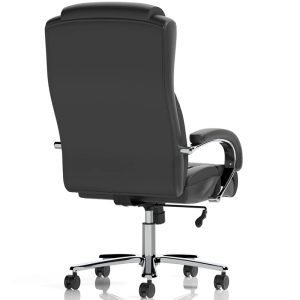 office heavy duty chair black pu back view