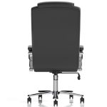 office heavy duty chair black pu back view