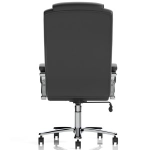 office heavy duty chair black pu back view