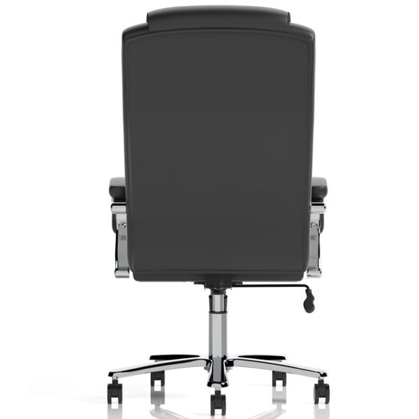office heavy duty chair black pu back view