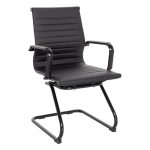 black meeting chair with black cantilever frame