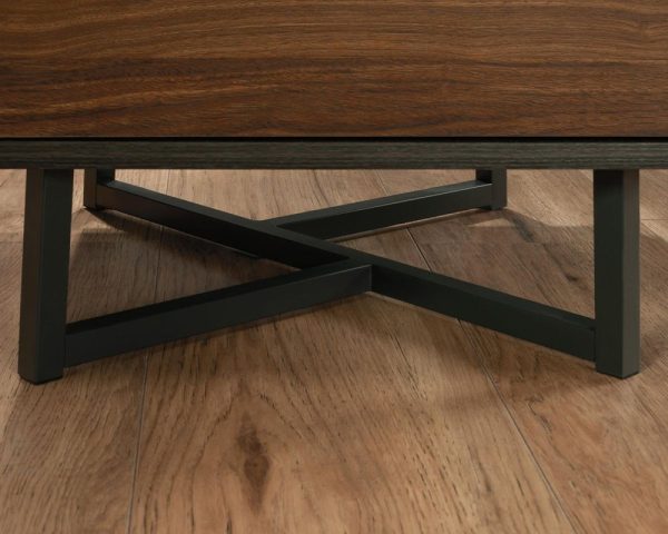 l shaped home office desk base close up