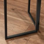 l shaped desk base close up