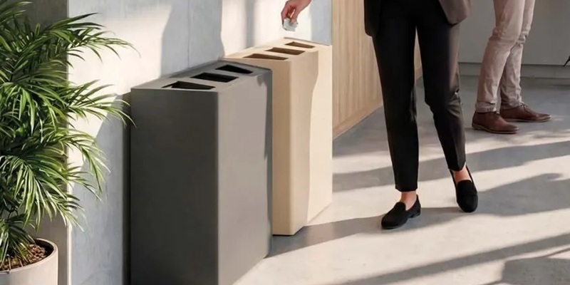 office recycling bins