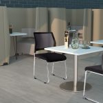 stackable multi purpose chair in office.