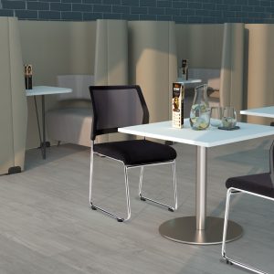stackable multi purpose chair in office.