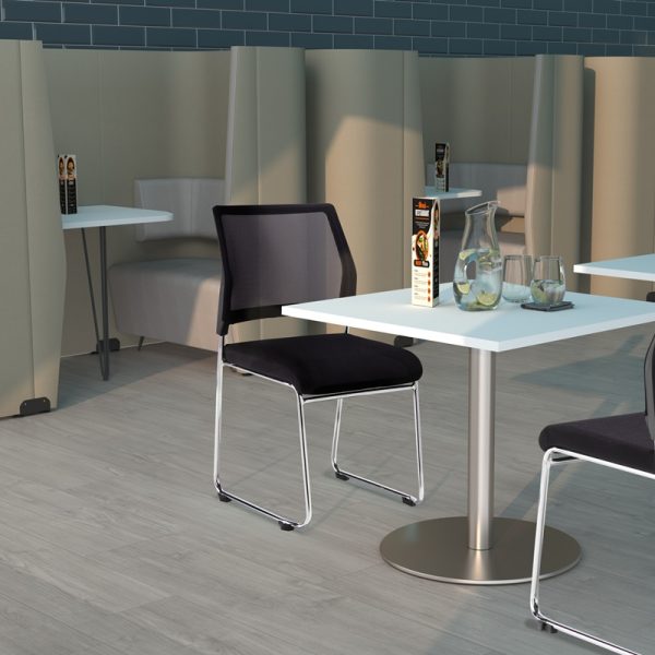 stackable multi purpose chair in office.