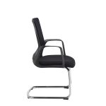 black visitor chair side view