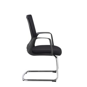 black visitor chair side view