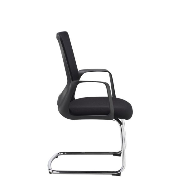 black visitor chair side view