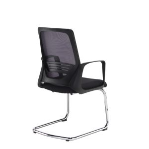 black visitor chair back view