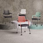 contemporary training chairs in different colours