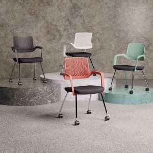 contemporary training chairs in different colours
