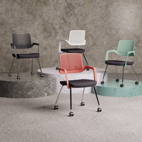 contemporary training chairs in different colours