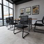 mesh back visitor chairs with cantilever frame