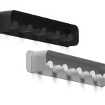 wall mounted coat hooks black and grey