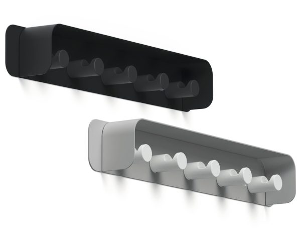 wall mounted coat hooks black and grey
