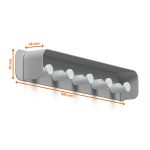 wall mounted coat hooks grey dimensions