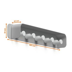 wall mounted coat hooks grey dimensions