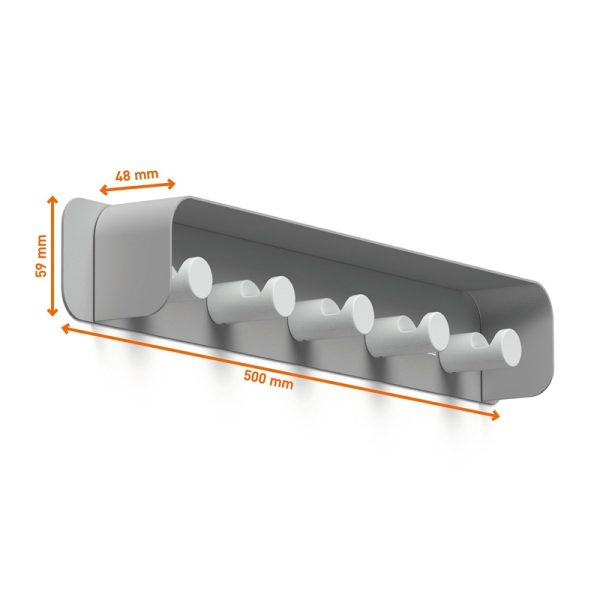 wall mounted coat hooks grey dimensions