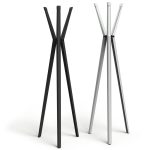 aluminium coat stands white and silver