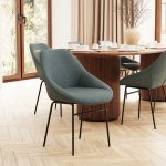 bistro chair blue fabric